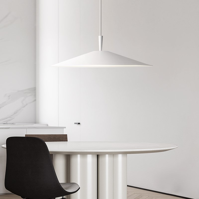 三尼 意式极简餐厅吊灯圆形现代简约北欧设计师超薄吧台餐桌吊灯