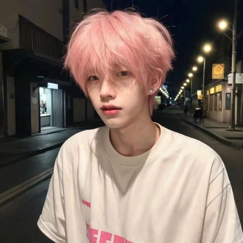 假发男短发韩版帅气短直发微分碎盖时尚蓬松男生造型假发全头套式