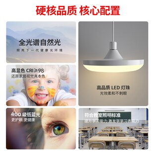 全光谱led灯泡超亮节能卧室护眼灯E27螺口吸顶灯照明灯客厅飞碟灯