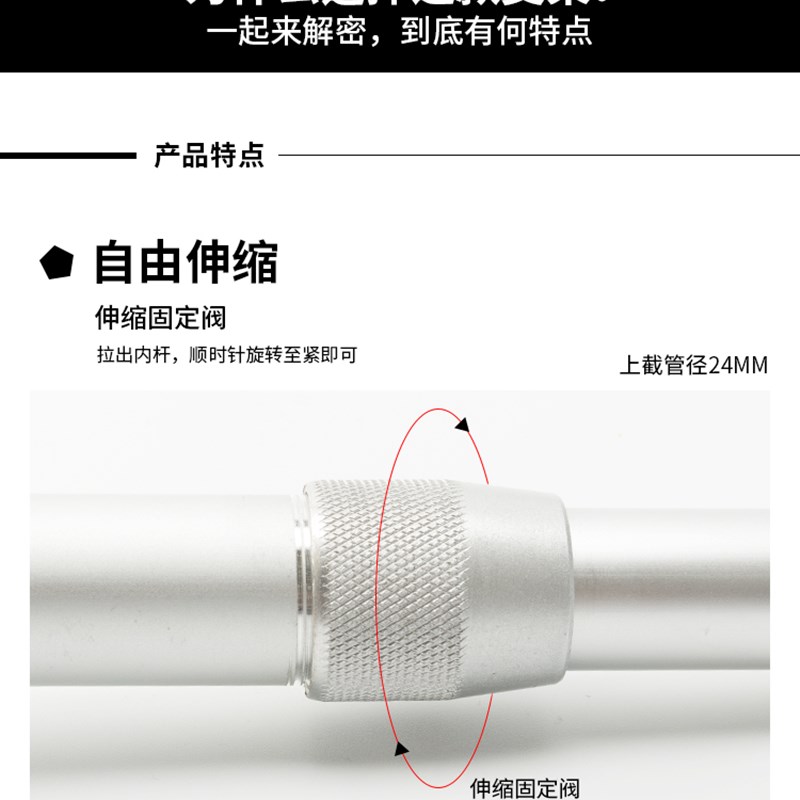 监控伸缩支架 加长杆室内外60-120cmL型铝合金摄像头万向壁装吊装