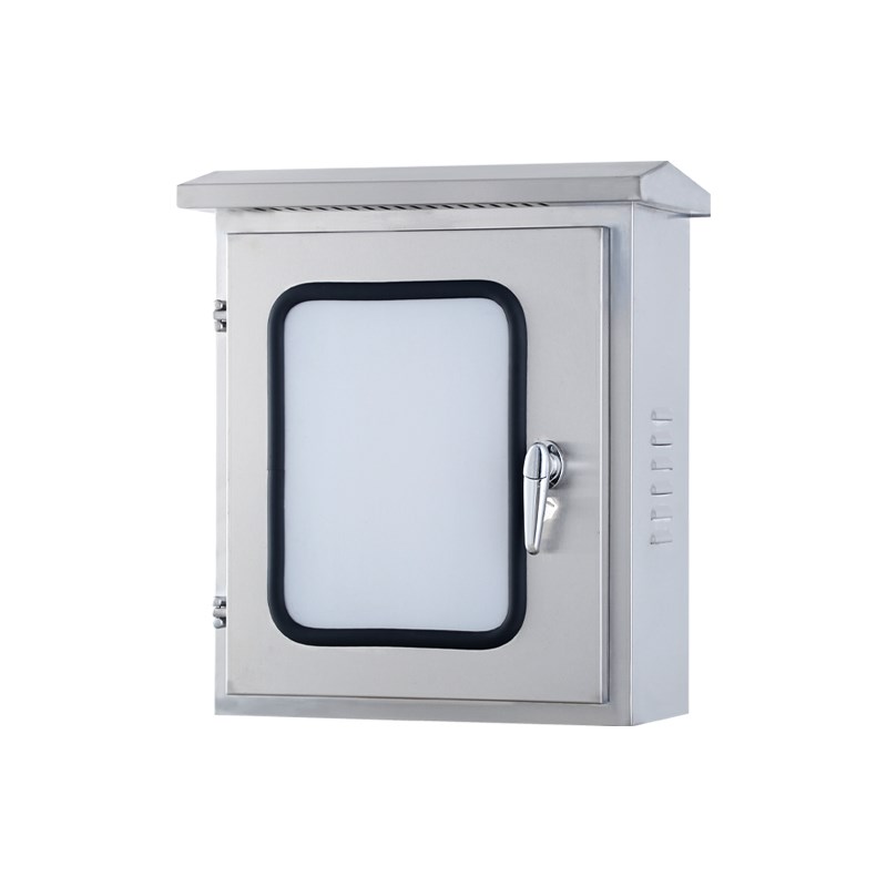 户外304不锈钢配电箱仪表箱防雨水双层门落地柜路灯控制箱端子箱