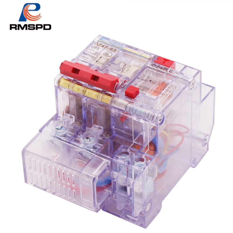 人民电气DZ47LE小型透明漏电开关断路器2p3p 220V 380v总闸保护器