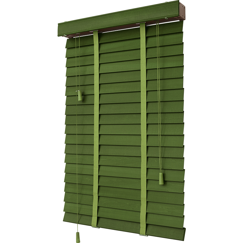 实木百叶窗帘书房客厅办r公室卷帘卧室中式电动遮光木质百页窗定