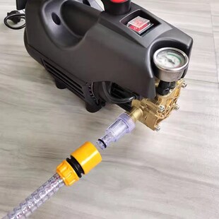 高压洗车机进水管4分钢丝管奶母头快接进水铜块接家用洗车机配件