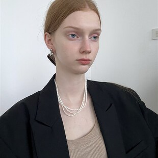 前方大荒野 前后戴银色珠珠耳钉两种戴法金属圆球耳环银针高级感