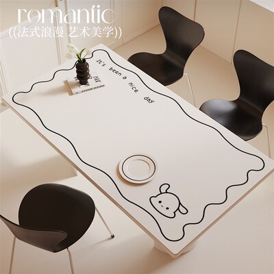 2025年新款巨加厚防烫桌布防水防油餐桌垫轻奢高级感茶几桌面垫