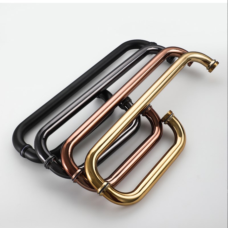 淋浴房拉手浴室卫生间玻璃门淋浴移门把手30N4不锈钢推拉圆管拉手