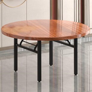 圆桌面板吃饭餐桌圆n形实木毯面转盘家用餐厅饭店大排档夜宵摊桌