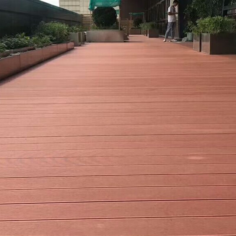 塑木木塑户外地板室外生态木庭院露台防腐木碳化木W 菠萝格围栏