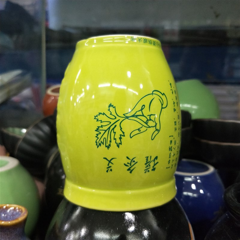 美容院双b层艾灸罐陶瓷刮痧杯艾灸盒魔灸陶瓷罐温灸罐多功能随身