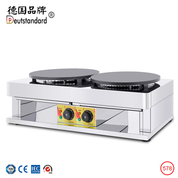 班戟炉山东杂粮煎饼果子机商用双头可丽饼机薄饼机电饼铛街头小吃