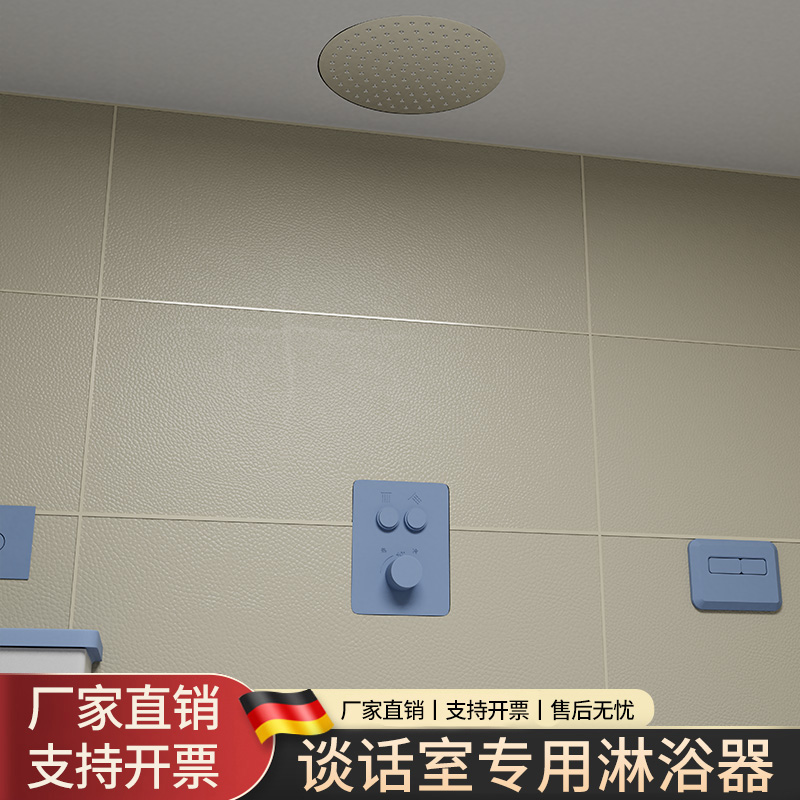 谈话室软包硅胶淋浴器恒温花洒套装防撞卫生间洗澡开关暗装隐藏式