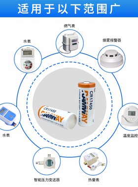 睿奕C17450智能水表烟雾报警器罗盘方向仪传感器3V锂电池