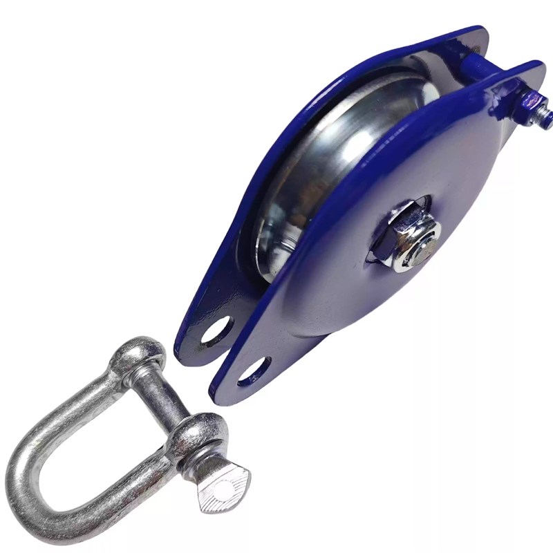 起重滑轮滑车封闭式卸扣滑轮0.4吨0.G5吨T可拆卸 带轴承钢轮加厚