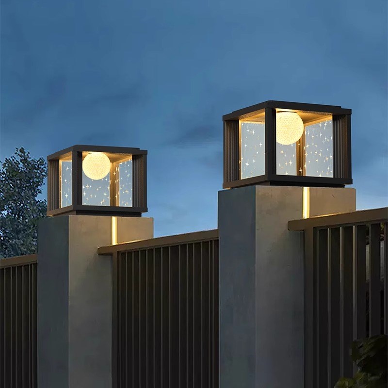 太阳能柱头灯g户外庭院室外别墅院子大门两侧门柱柱子围墙2025新