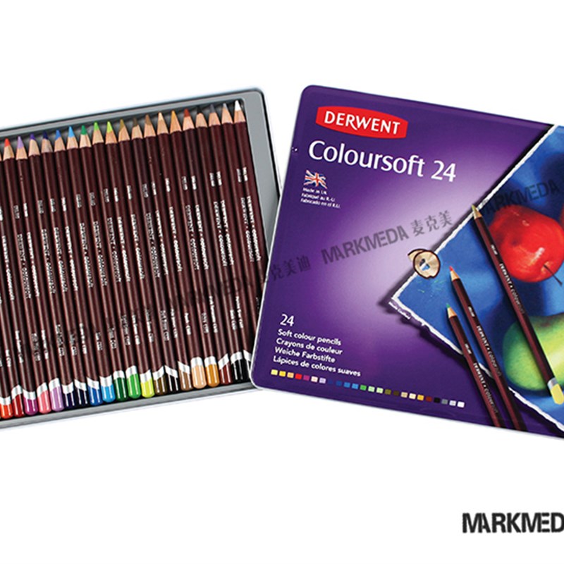 英国Derwent得韵软彩铅12t色24色36色72色colorsoft软质丝滑彩铅