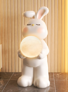 兔子落地灯摆件大型网红客厅沙发边电视J柜家居装饰品乔迁新居礼