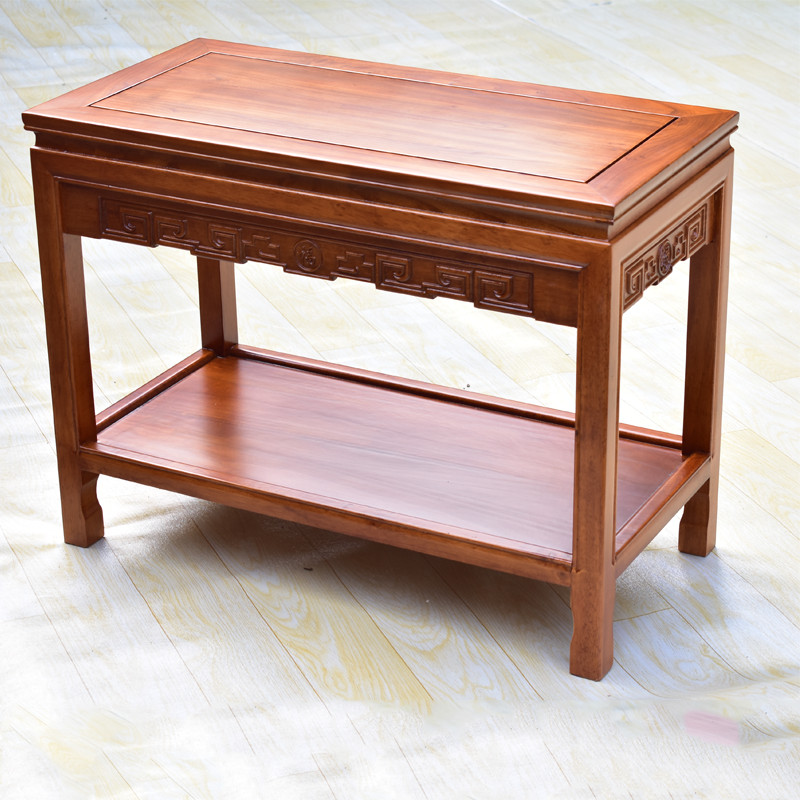 全实木鱼缸盆景架榆木p奇石架室内客厅木质置物架花架花几现代中