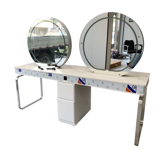 新款美发店镜台发廊专用网红剪发柜子一体美发镜理发店烫染双面镜