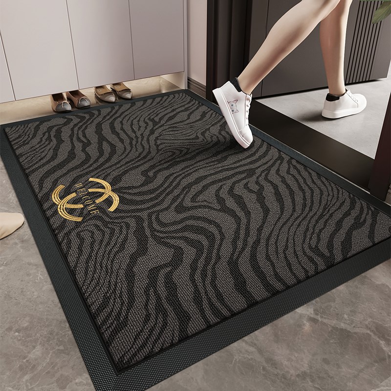入户门地垫灰色耐脏高端别墅大门口进门脚垫免洗防滑家用加厚门垫