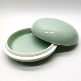 印泥缸陶瓷印泥盒大号特大号盒子书法篆刻朱砂书画瓷盒空盒带盖