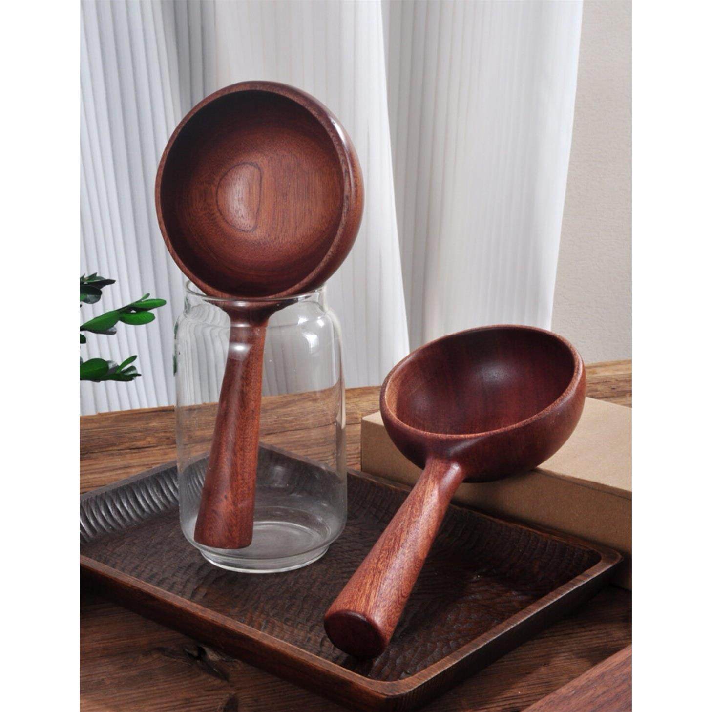 井柏然同款吃播勺子木勺特大号接菜勺子网红嗦粉干饭大勺创意水瓢