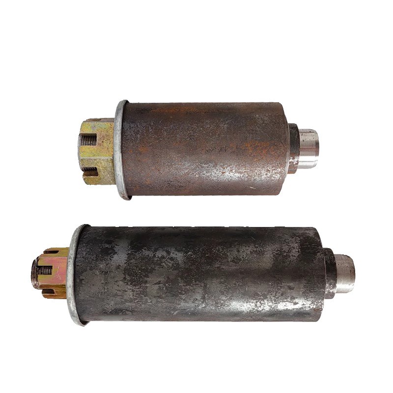 工地电动三轮车100/14t5mm套管手推车转向轴万向轮前叉改装车配件