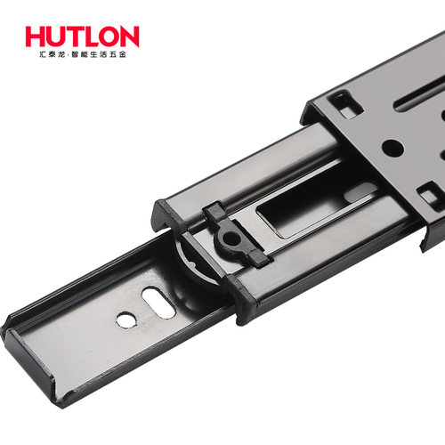 汇泰龙304不锈钢抽屉轨道静音导轨3三节轨滑道键盘托架衣橱柜滑