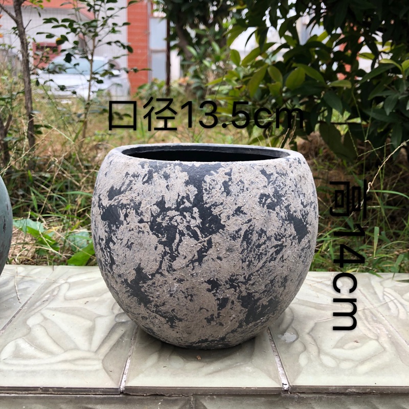 多肉花盆 仿古陶瓷花器 透气个性C粗陶盆 复古植物盆 创意陶器陶