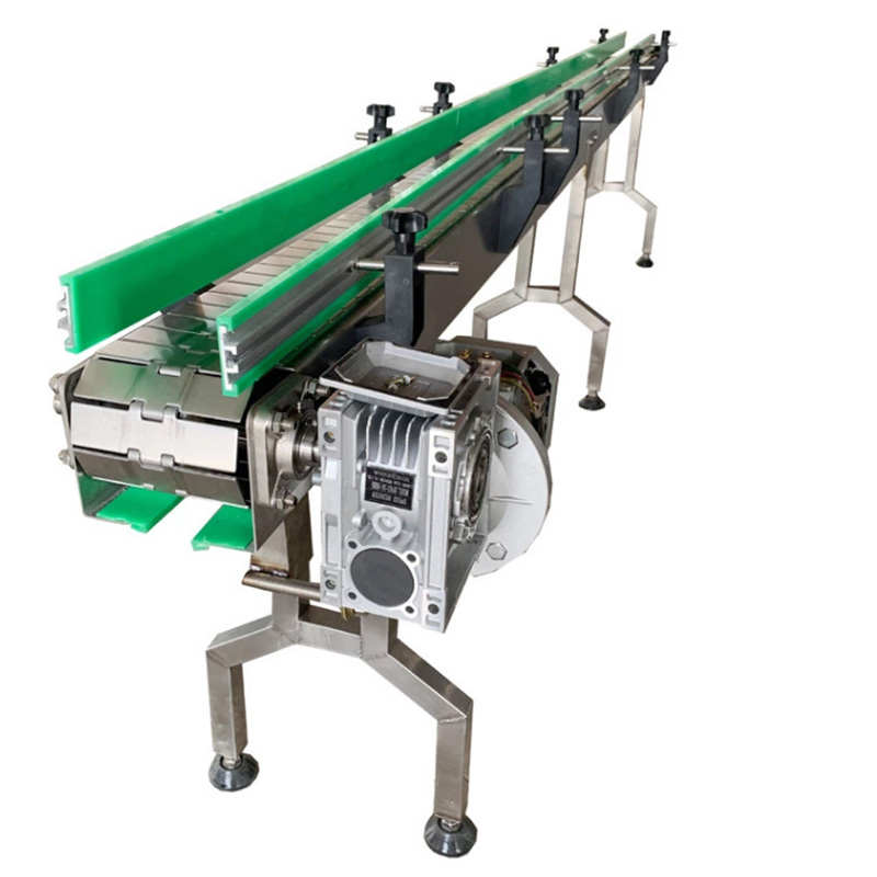 热销不锈钢平顶炼板输送机灌装流水线啤酒饮料输送W带塑料炼板传