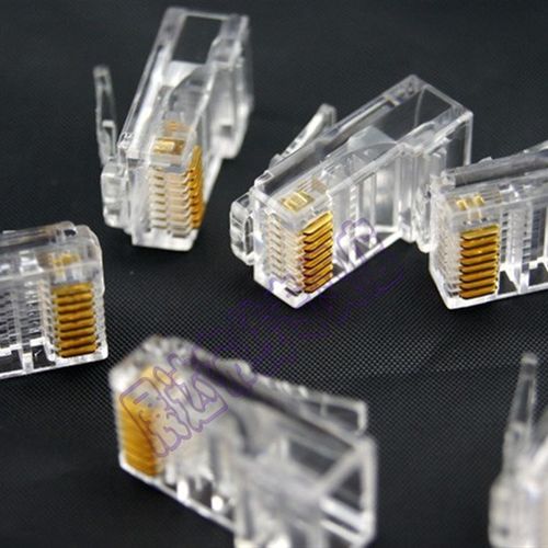 大唐电信5d0u镀金超五类六类网络8p8c非屏蔽水晶头RJ45水晶头
