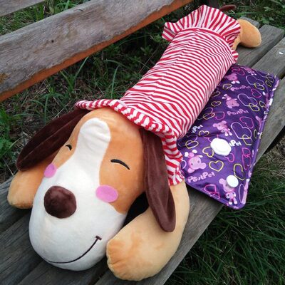 长条充电热水袋可爱趴趴狗毛绒玩具暖颈椎护肩颈部枕头防爆电暖宝