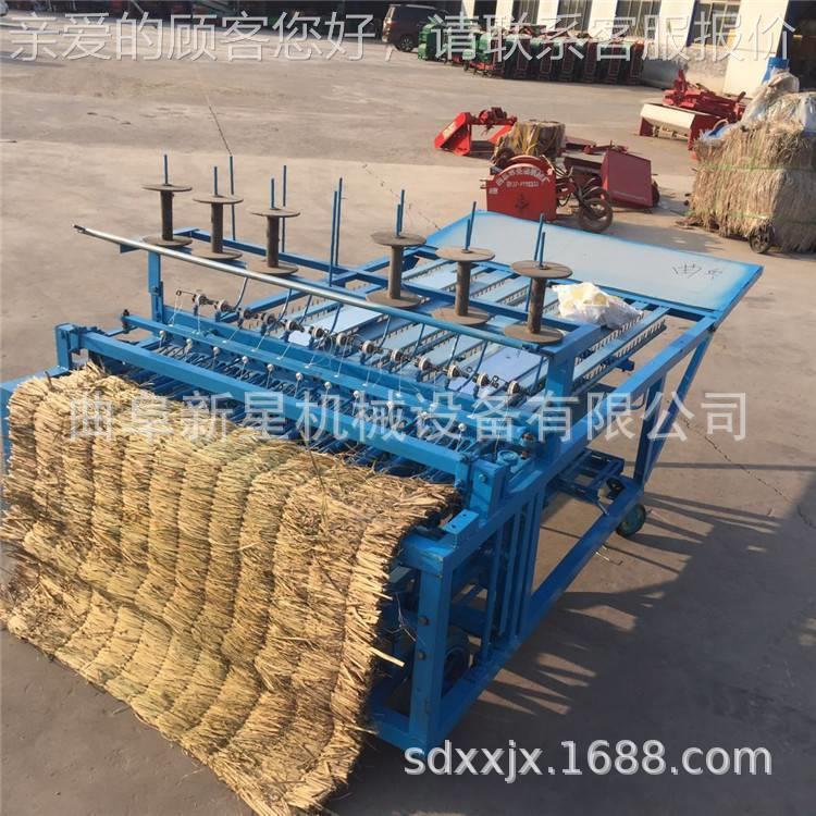 边电动草帘机 蔬编菜大棚路面保温被锁机 RRL麦草蒲草送自动料织