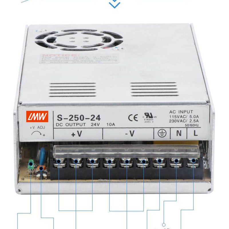 220伏转12v直流开关电源led监控灯箱低压5A/10/20a变压器50W240W