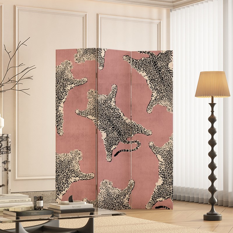 北欧公主风屏风隔断客厅沙发背景装饰房间M进门遮挡可折叠移动折