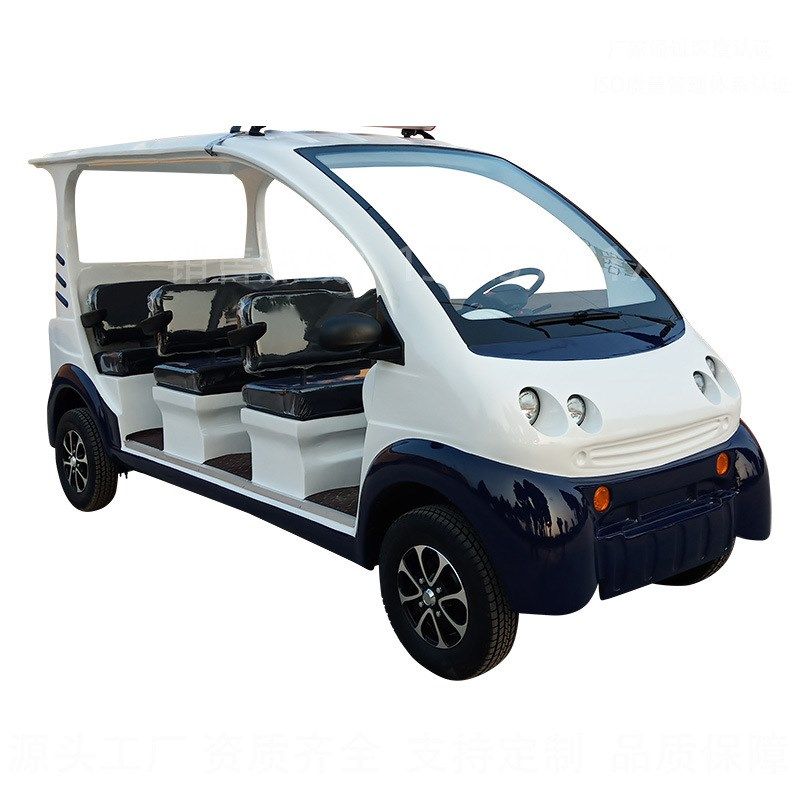 安保巡查车物业校园摆渡接驳车敞开式5-8-11座保安电动巡逻车四轮