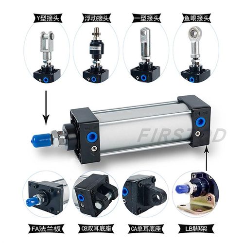 浮动接头万向摆动标准气缸sc安装附件全套通用配件亚德客型
