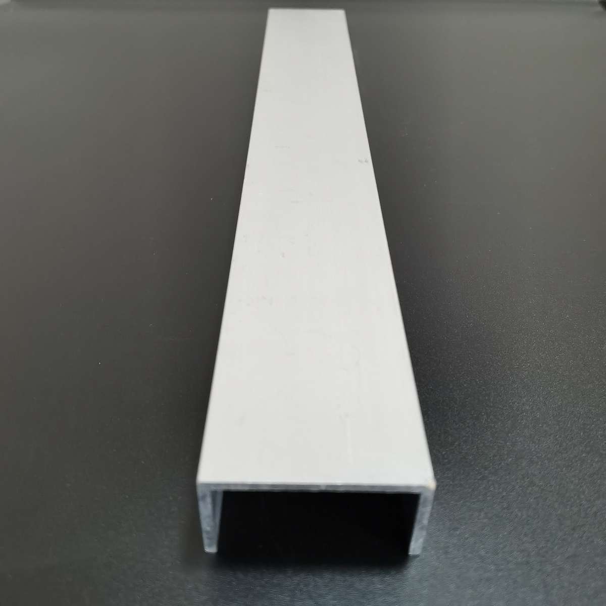 凵型铝槽20*10*2mm内槽16mm导轨条轨玻璃固定卡槽u型槽铝合金型材