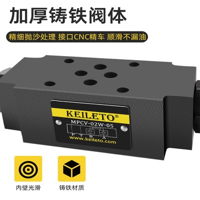 叠加液控单向阀液压站保压阀MPrCV-02W 02A 02B 03W 03A 03B液压