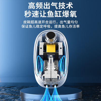 鱼缸氧气泵增氧机小o型打氧充氧制氧泵家用养鱼低音增氧器自动静