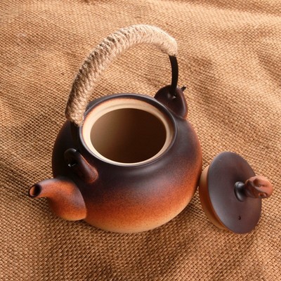 台湾紫砂老岩g泥电陶炉炭炉耐高温提梁煮水茶壶陶壶烧水壶功夫茶