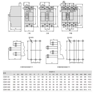 德力西空气开关100A125A400A250A200A安 3P塑壳断路器4P空开