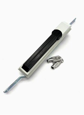 电柜锁MS830-3生久柜锁同款黑色亚光拉杆锁N 连杆锁机箱锁配锁杆