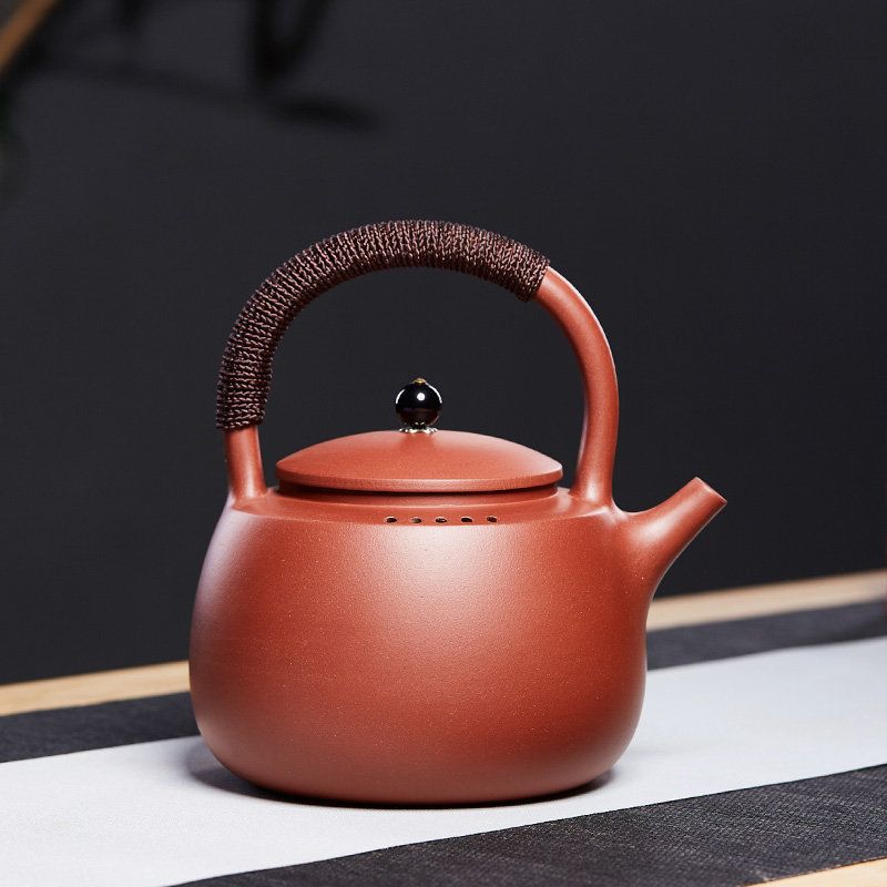 宜兴紫砂烧茶壶家用提梁煮茶烧水壶黑晶炉煮水蒸茶器电热泡茶炉茶
