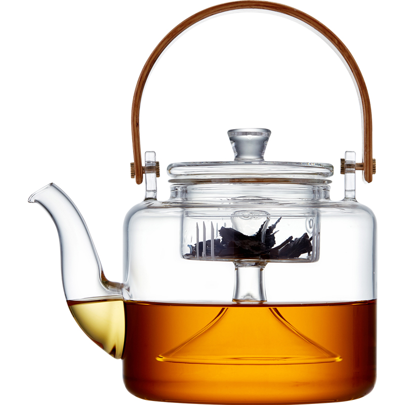 玻璃蒸煮茶壶单壶m电陶炉烧水壶茶具耐高温加厚提梁泡茶器套装