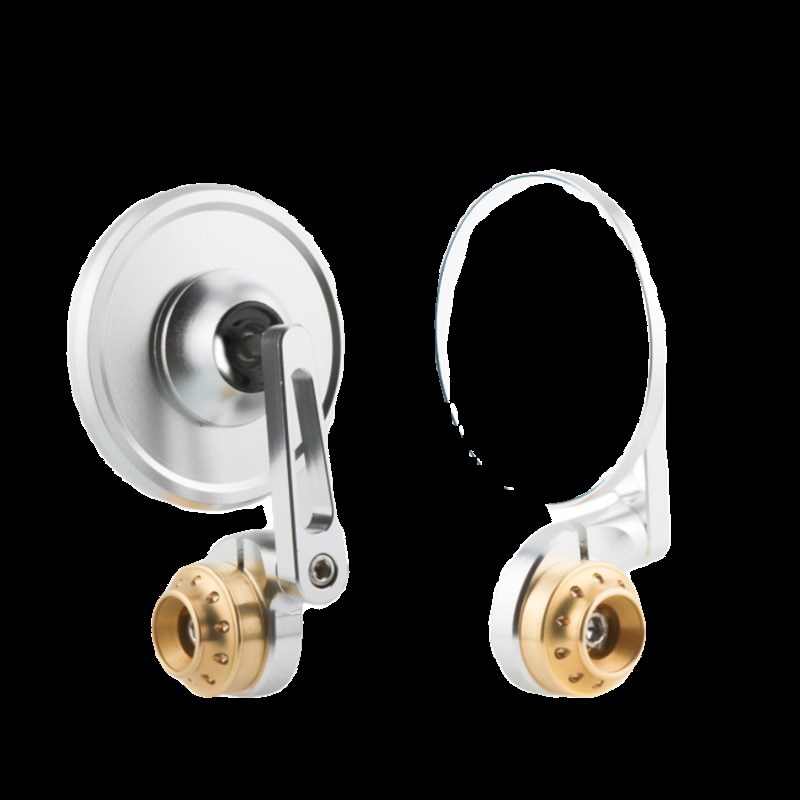 适用奔达 拿破仑450改装铝合金手把镜 无极CU525复古后视镜反光镜