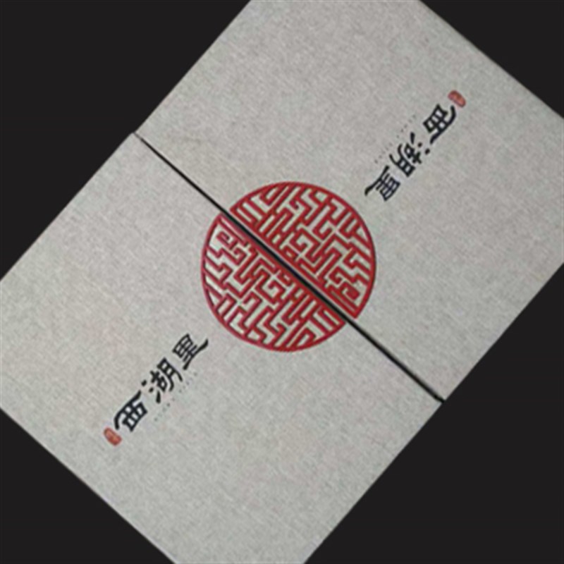 名沫新款标价签茶单酒水单换页铜钉装菜谱米灰麻布中Y国风风新定