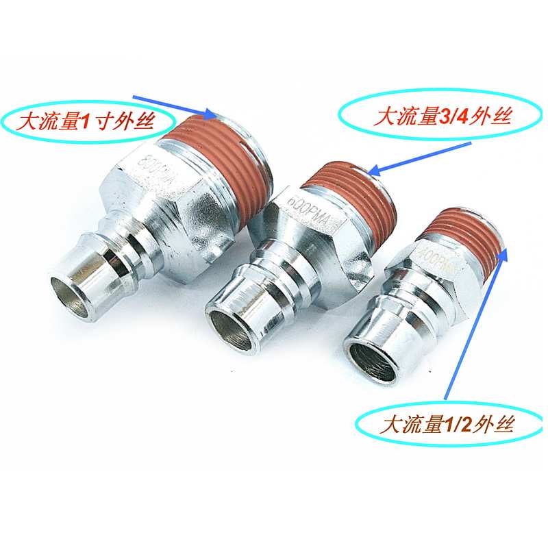 台湾THB辉宝大流量外丝800SMA气动快速接头400SMA快插接头600PMA