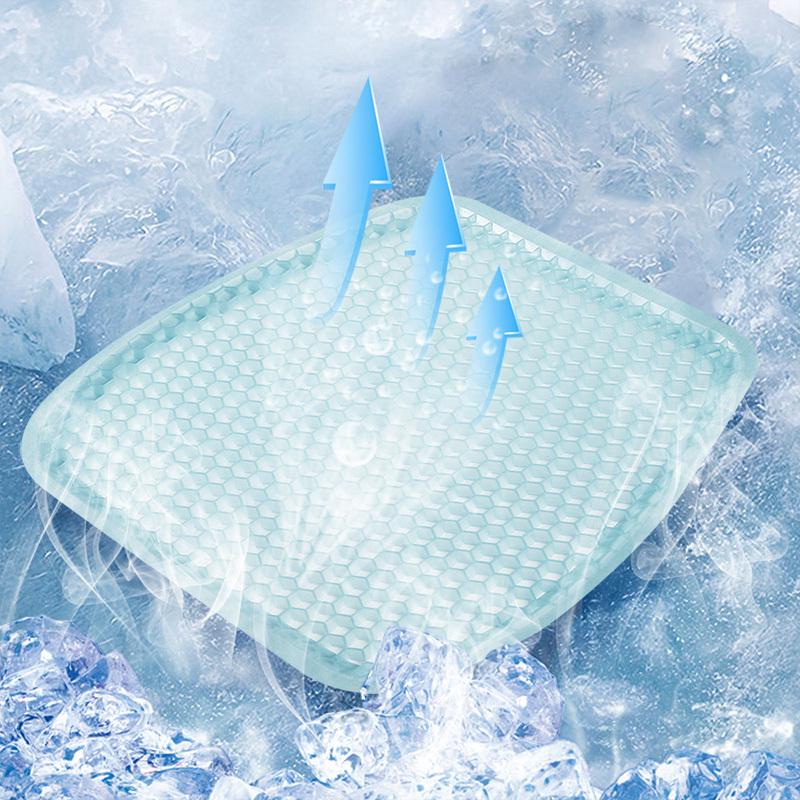 汽车坐垫单片蜂窝凝胶座垫办公室夏季透气硅胶冰S垫车座椅屁垫凉