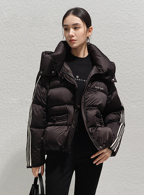 【时菲菲】】商场同款冬季短款撞色拼接鹅绒服N1010B44841